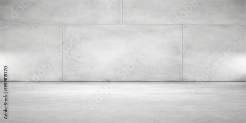 Empty room interior with dark grey grunge concrete wall and floor texture featuring a rough vintage cement stone backdrop