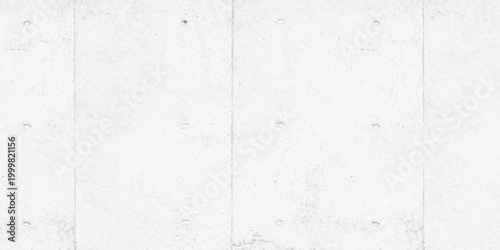 Aged white painted wood and grunge concrete wall texture featuring a rough vintage stone pattern on a blank grey surface material