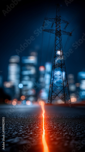 Power Grid Over City: A pow...