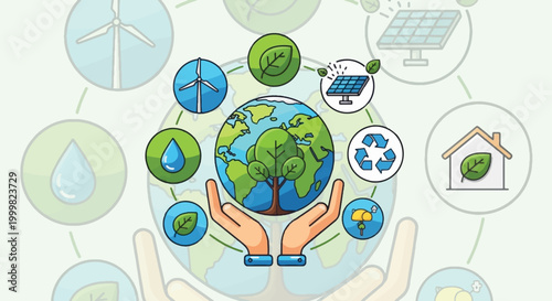 Protecting our Earth Concepts for Earth Day and sustainable Earth protection