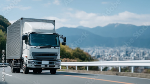 Delivery Truck on Highway: ...