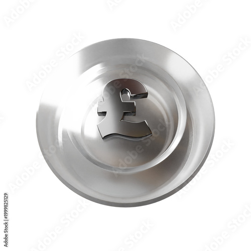Konstfotografi 3d icon business and finance pound sterling coin