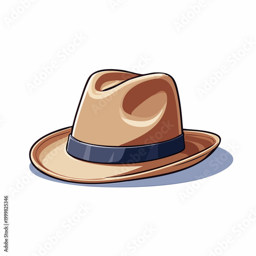 Classic Fedora Hat Illustration