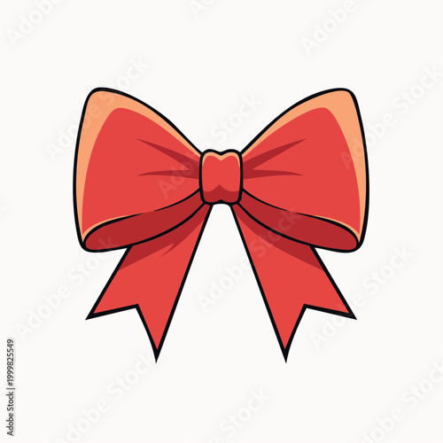 Red Bow Illustration