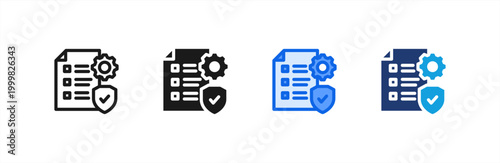 Safety Procedures icon multiple style collection. Vector illustration.