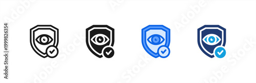 Safety Awareness icon multiple style collection. Vector illustration.