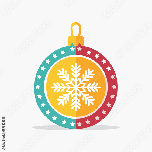 Christmas Ornament with Snowflake Design