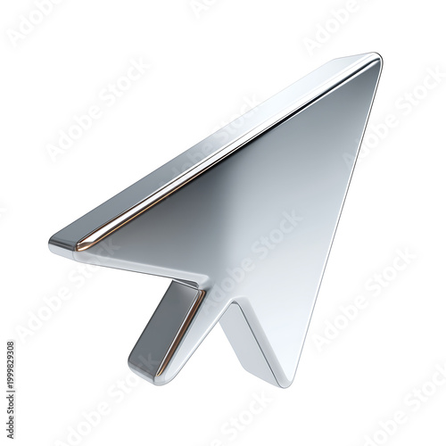 Dynamic Silver Arrow Symbolizing Digital Navigation in Modern Technology Environment