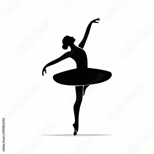 Silhouette of a Ballerina Dancing