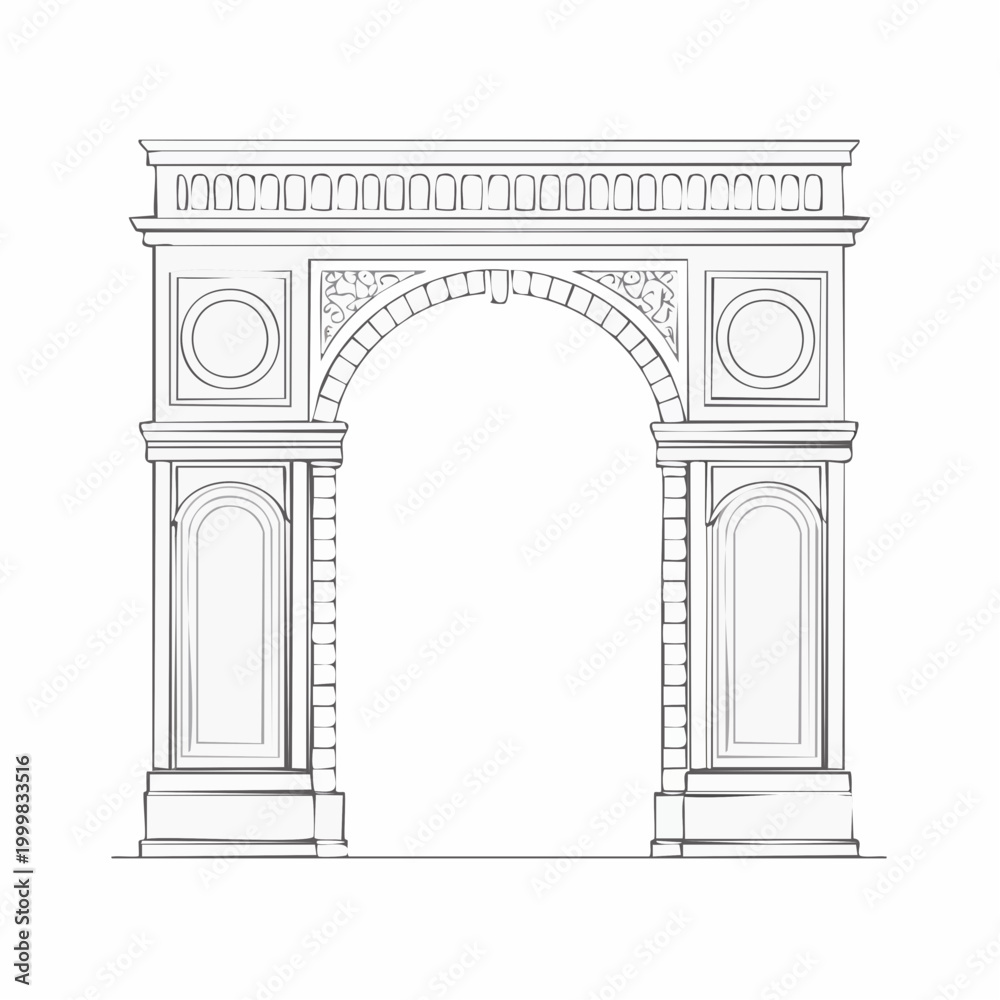 Obraz premium Classical Archway Illustration