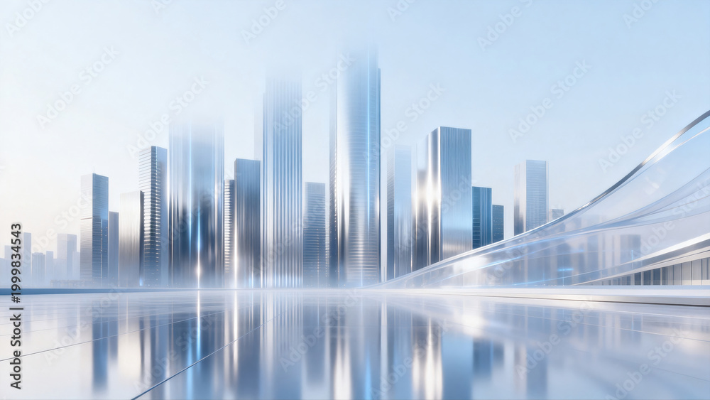 Fototapeta premium Lighting Corridor of Future Cities