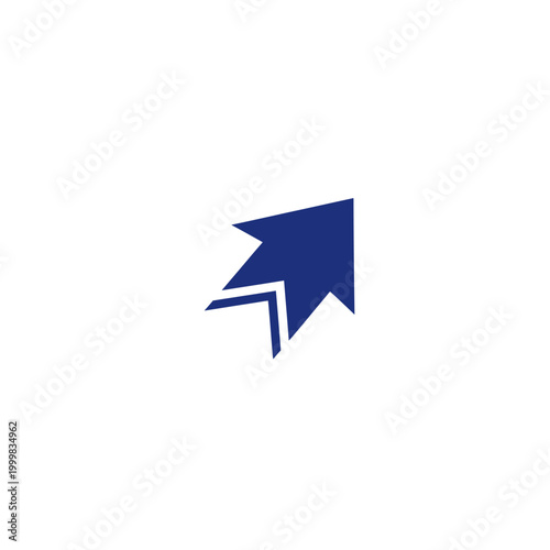 Blue arrow cursor icon on a white background Free Download Blue arrow cursor icon on a white background - GFXLoad