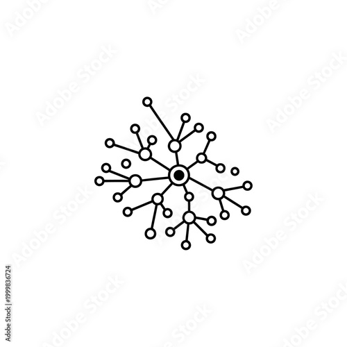 Abstract network connection structure, science, technology, data concept