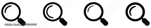 Search magnifying glass icon vector illustration featuring magnifier and loupe symbol, representing search, discovery, analysis, and investigation