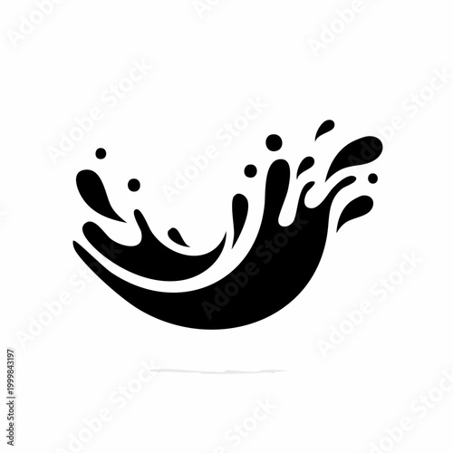 Black Water Splash Icon