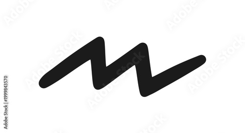 Black squiggly line on white background.