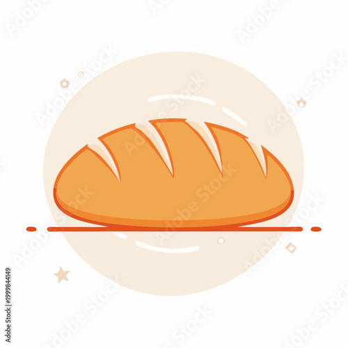 Flat Icon of a Loaf of Bread