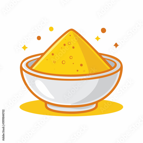 Bowl of Yellow Powder
