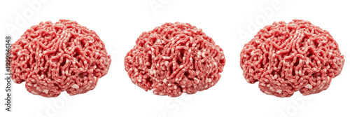 Cuadro en lienzo Raw Ground Beef Mince Meat Isolated Protein Steak Cooking Butcher Fresh Burger I