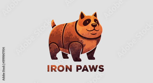 Adorable Cartoon Dog Illustration with a Friendly Expression and Charming Appearance.