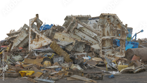 Tableau sur toile 3d rendering scrapyard