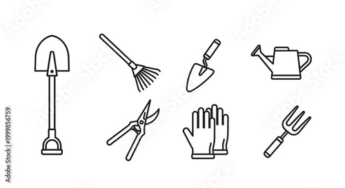 Gardening Tools Collection - Essential Equipment for Yard Work