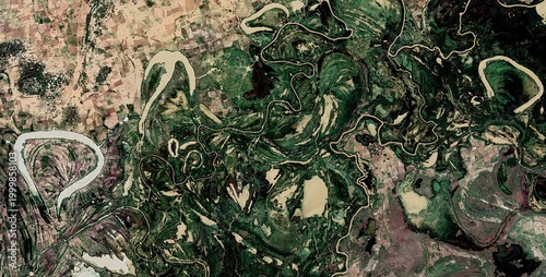 Photos Hadejia River Sinuous Curves and Agricultural Landscape, Nigeria