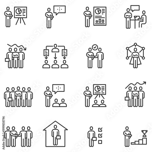 People Business Icons Work Group Team Vector  ,Team, Business, Businessman, Group of People