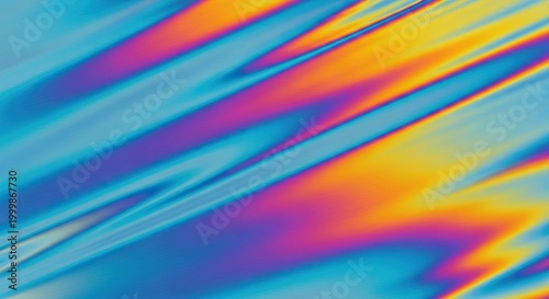 A smooth polished metal surface features a vibrant iridescent sheen with soft blurred textures and flowing holographic color gradients, color, iridescent, sheen