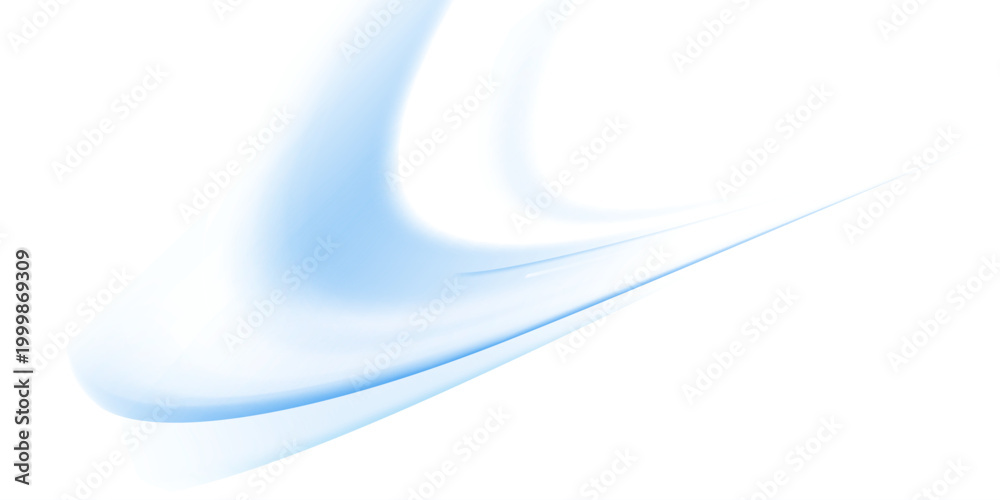 Obraz premium Blue shiny sparks of spiral wave. A curved bright line of speed is spinning. Shiny wavy path. Rotating dynamic neon circle. Magic blue swirl with highlights.