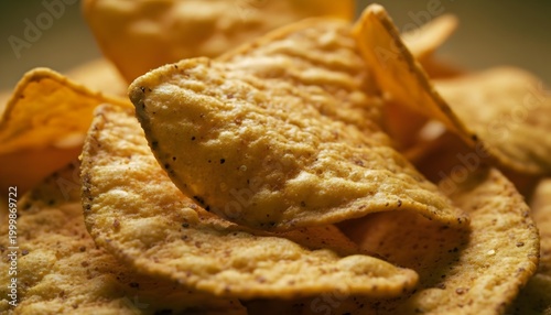 Thin crispy papadums are pile in plastic bag ready to eat. Spicy lentil flatbreads, a popular indian snack food. Delicious crunch, savory flavor, common in cuisine. Indian Food / Snacks