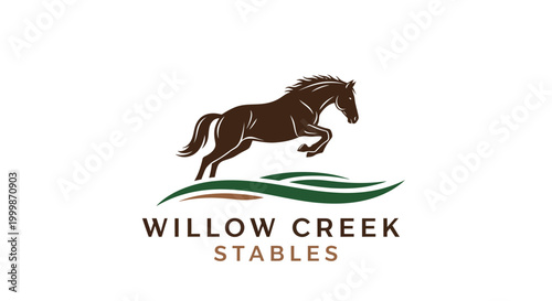 Dynamic Horse Logo for Willow Creek Stables.