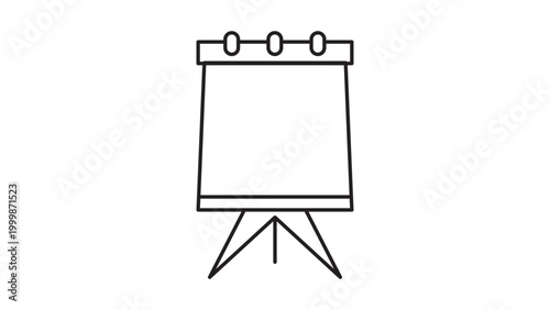Tableau sur toile Flip chart vector icon illustration
