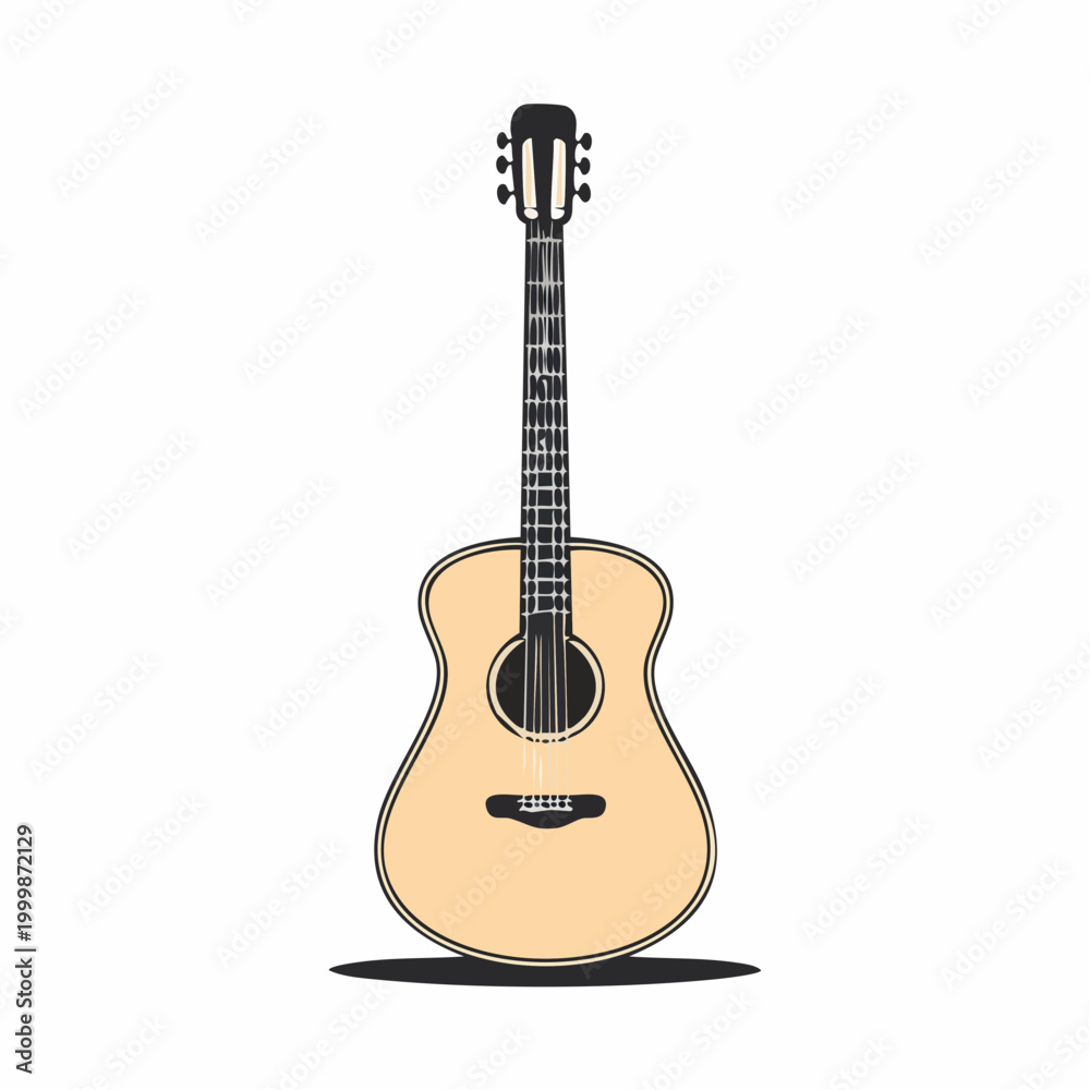 Obraz premium Acoustic Guitar Illustration