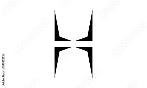 Abstract letter H logo vector design