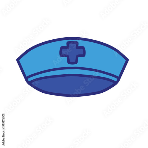 female doctor and nurse headgear vector