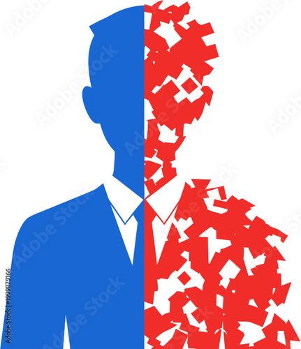 The duality of human nature a representation of the fragmented and integrated self, exploring inner conflict and resolution