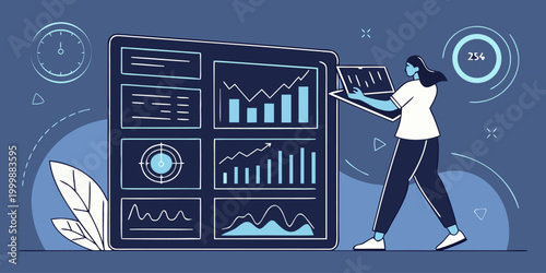 Corporate analytics dashboard with charts and reporting tools for tracking business performance.