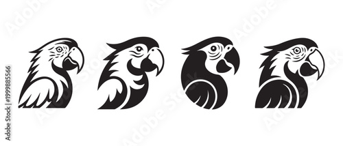Φωτογραφία Macaw Head Illustrations