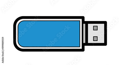 USB flash drive illustration on white background.