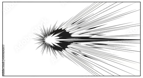Dynamic Manga Style Speed Lines Explosion Effect.