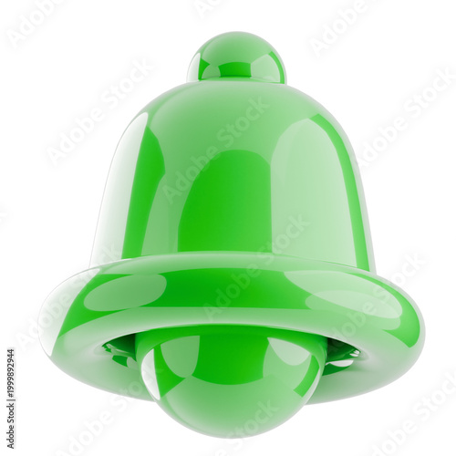 3D Shape Symbol Button Bell Notification Glossy Modern Object Hole Futuristic Trendy Object Decorative