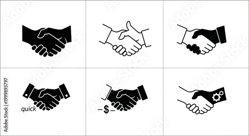 Handshake business partnership agreement.