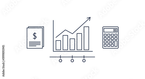 Business finance growth chart analysis.