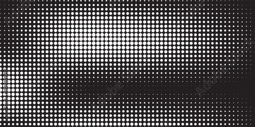 Abstract Black and White Halftone Dot Texture Gradient Background