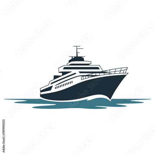 yacht isolated on white background