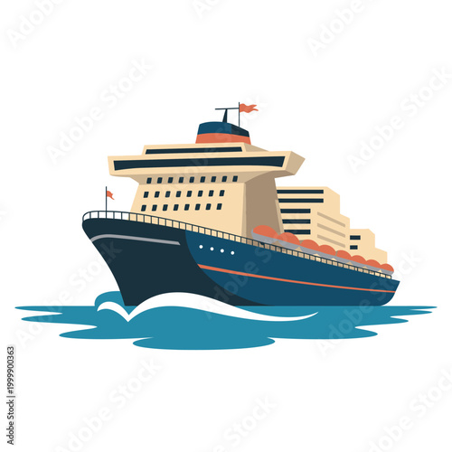 cruise ship vector illustration