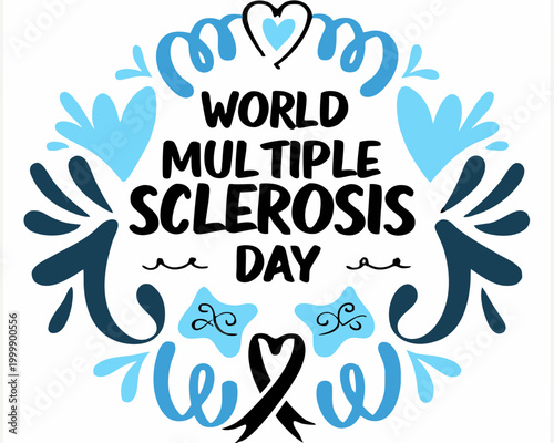 WORLD MULTIPLE SCLEROSIS DAY vector illustration isolated on white background