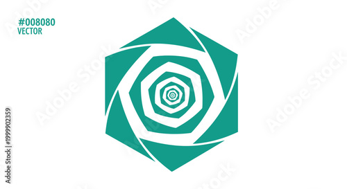 Photos Green and white geometric shape design.