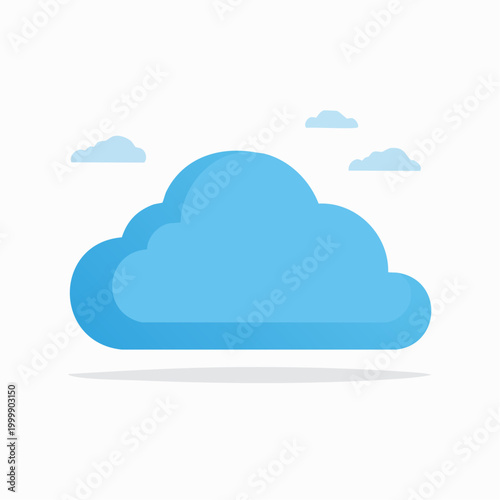 Stylized Blue Cloud Illustration